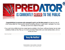 Tablet Screenshot of predatorsystem.com